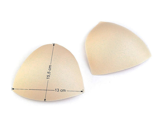 Bra pads for swimsuits, lingerie, corsets, M size - nude