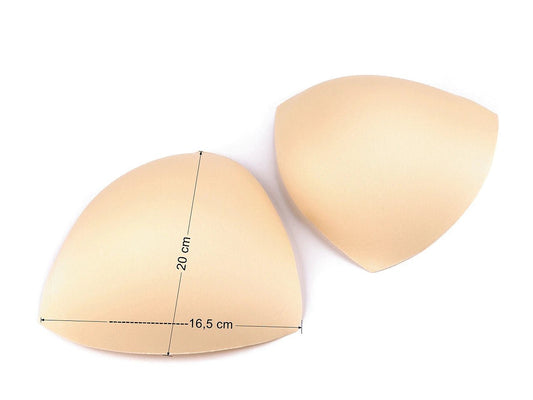 Bra pads for swimsuits, lingerie, corsets, size XXXL - white