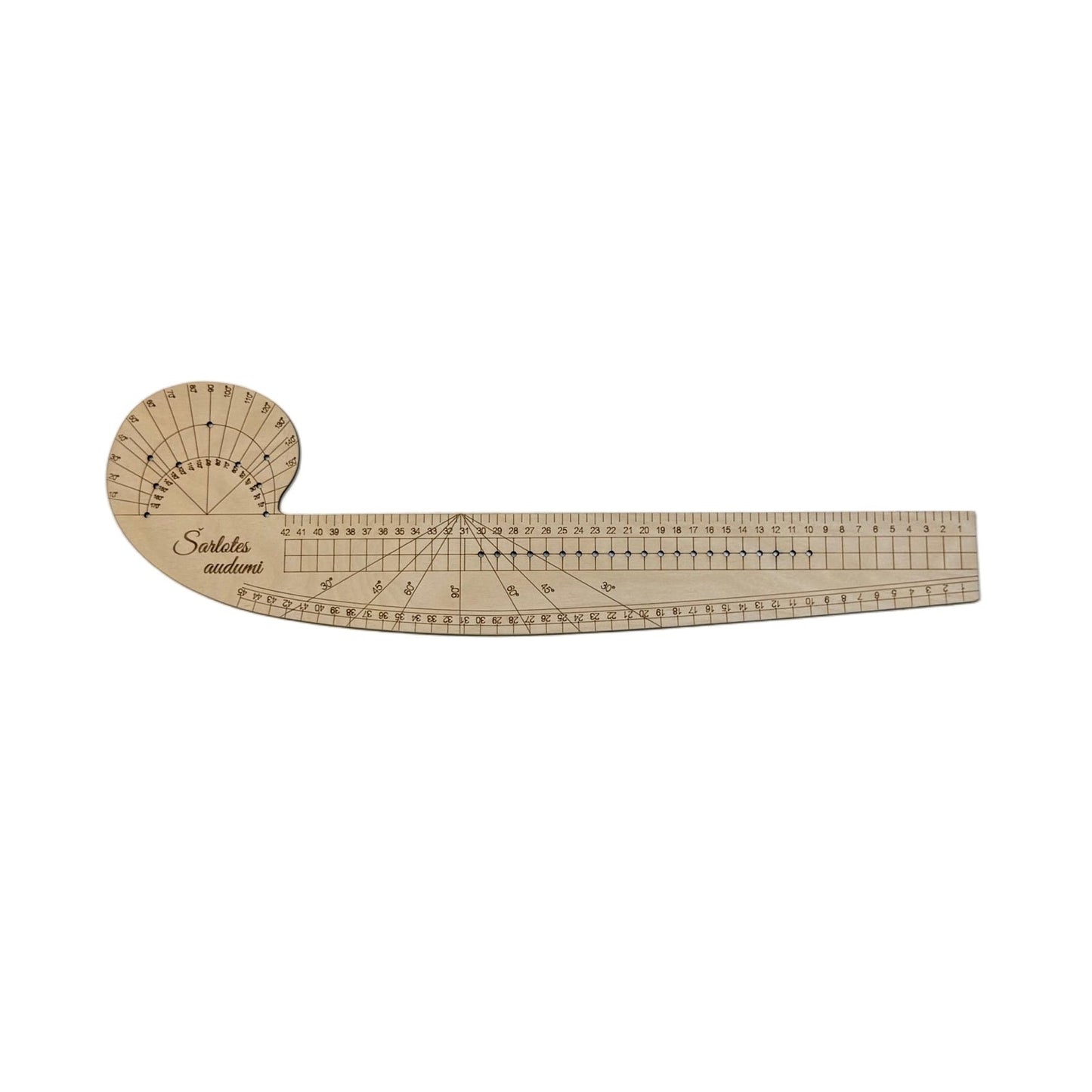 Image with large pattern ruler, ruler – available at Šarlotes audumi