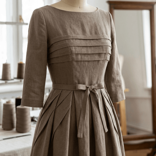 Attēls ar Lina audums–smilšu krasts 235 g/m² – pieejams Šarlotes audumi