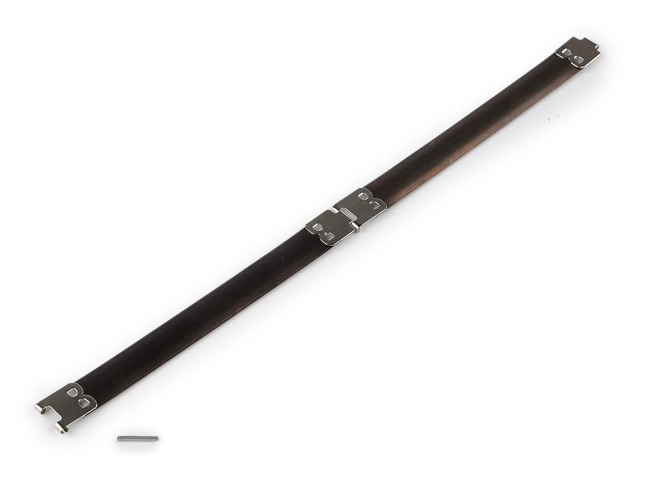 Image of metal spring frame for purses 14x100 mm – available at Šarlotes audumi
