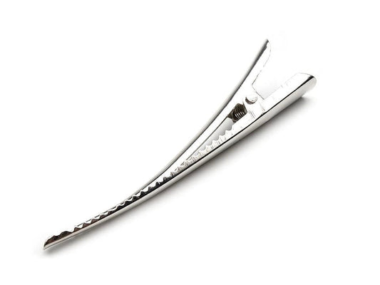 Barrettes crocodile en métal avec dents| 75 mm x 10 mm| 4 pièces