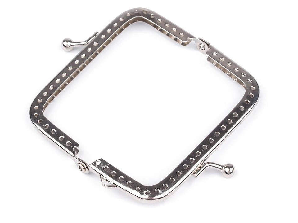 Image of a metal purse frame for sewing, 7.5 × 8 cm – available at Charlotte Fabrics