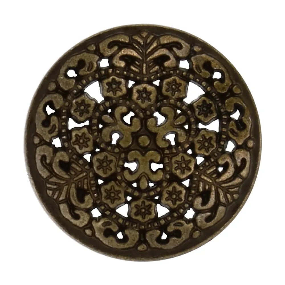 Boutons métalliques sur pied 17,4 mm - de style antique