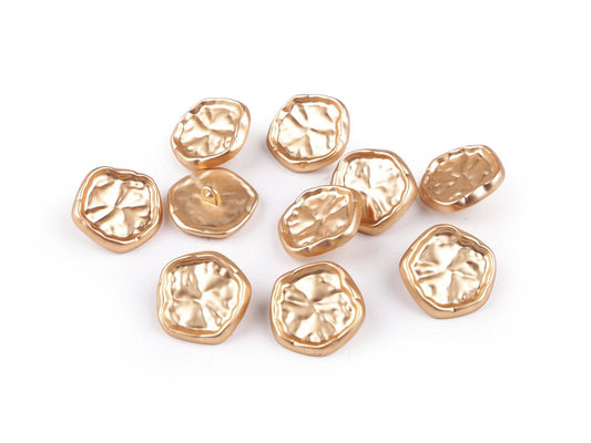 Boutons métalliques à queue 24 mm - dorés avec relief