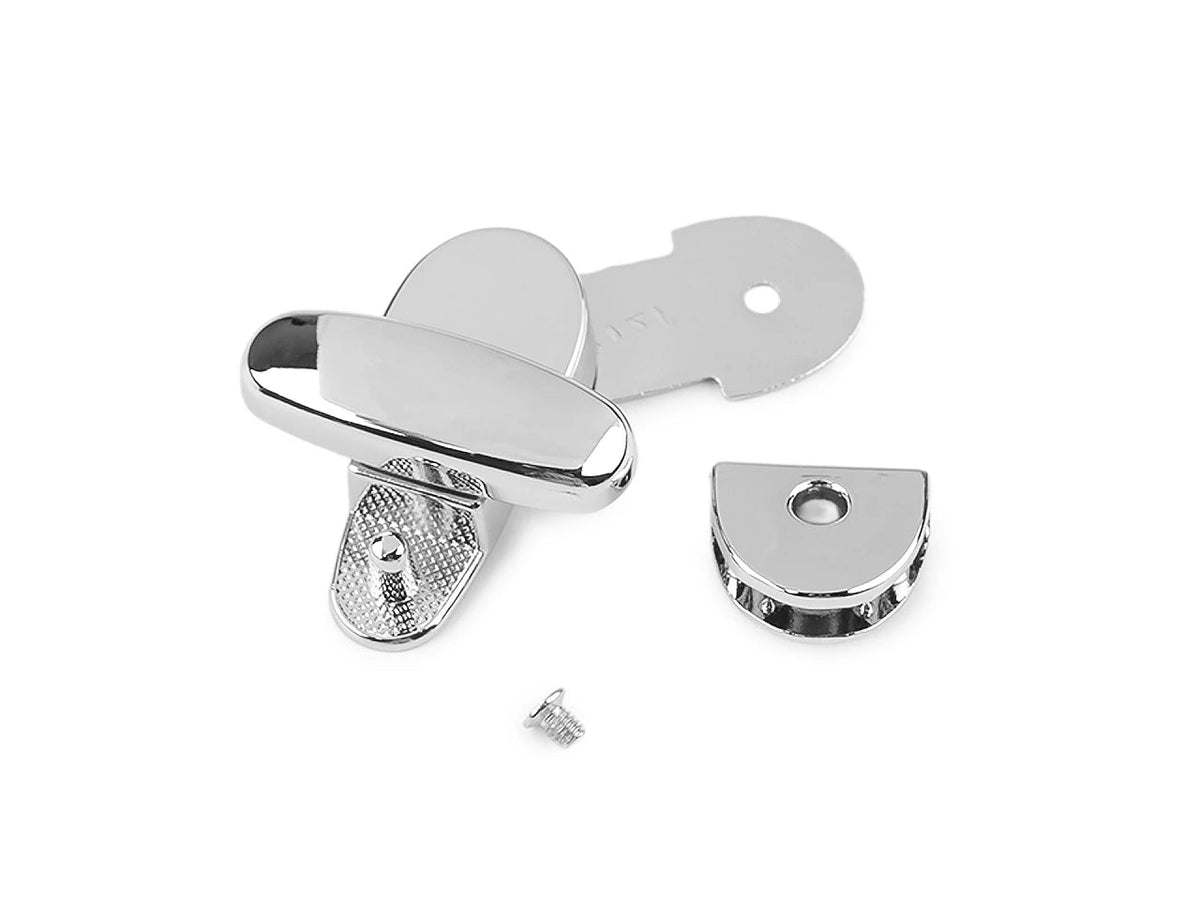 Image with metal bag clasp/lock 19 × 43 mm – silver – available online at Šarlotes audumi