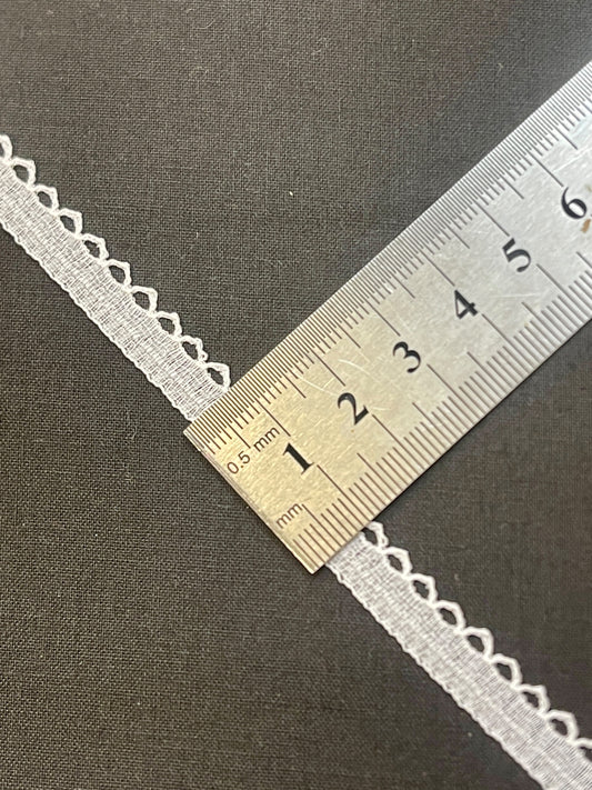 Attēls ar Mežģīne 1 cm-balta – pieejams internetā Šarlotes audumi