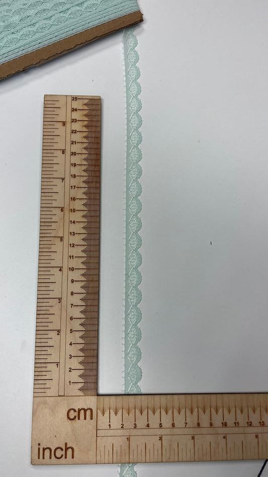 Attēls ar Mežģīne 1,4 cm-gaiši mint – pieejams internetā Šarlotes audumi