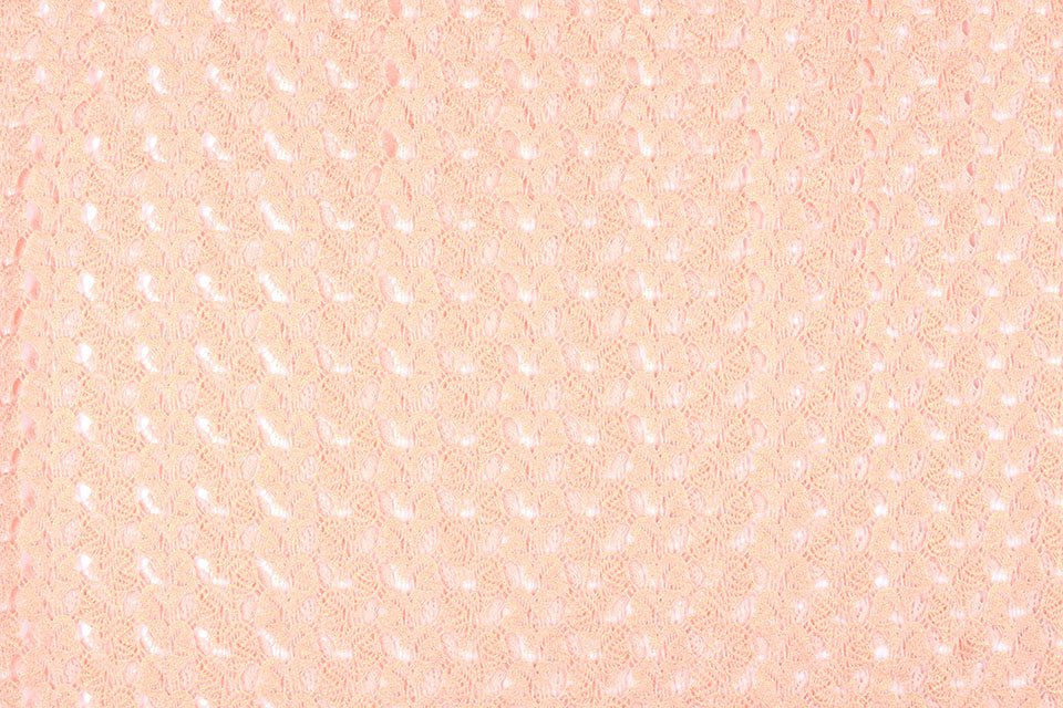 lace fabric - peach pink with gold accents 170 g/m²