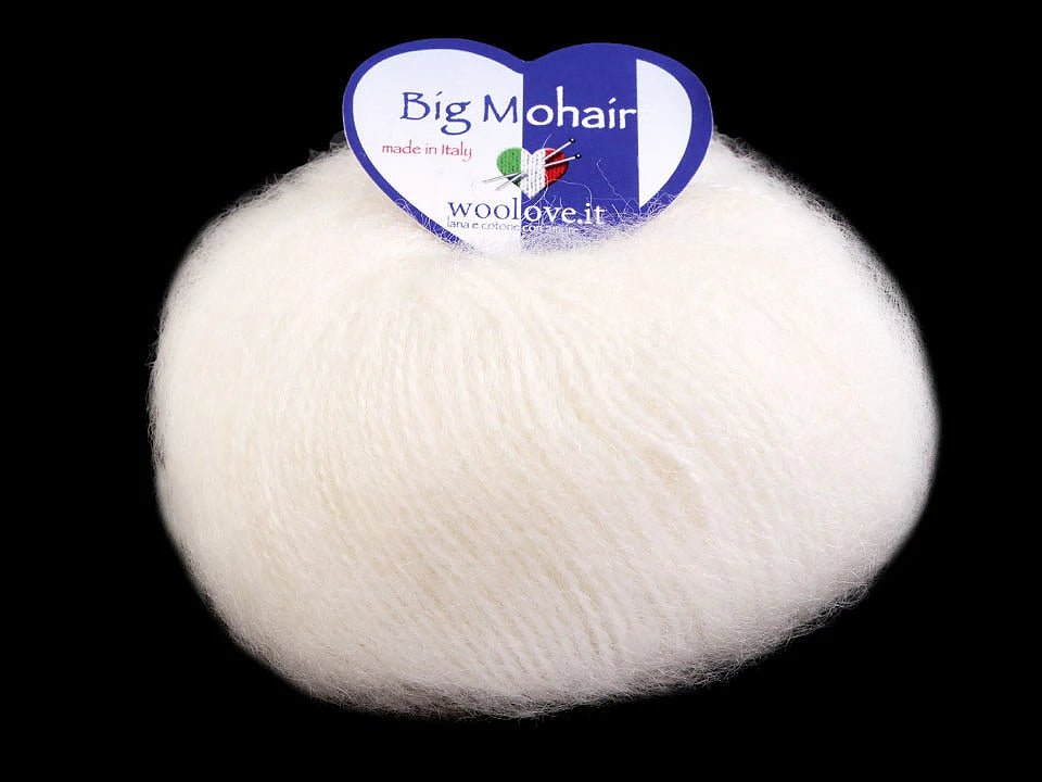 Mohair yarn - WOOLOVIT.IT 100 m 25 g - light cream shade #2