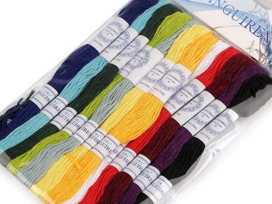 Lot de fils moulinés blancs, 12 pcs - 3e variante de couleur