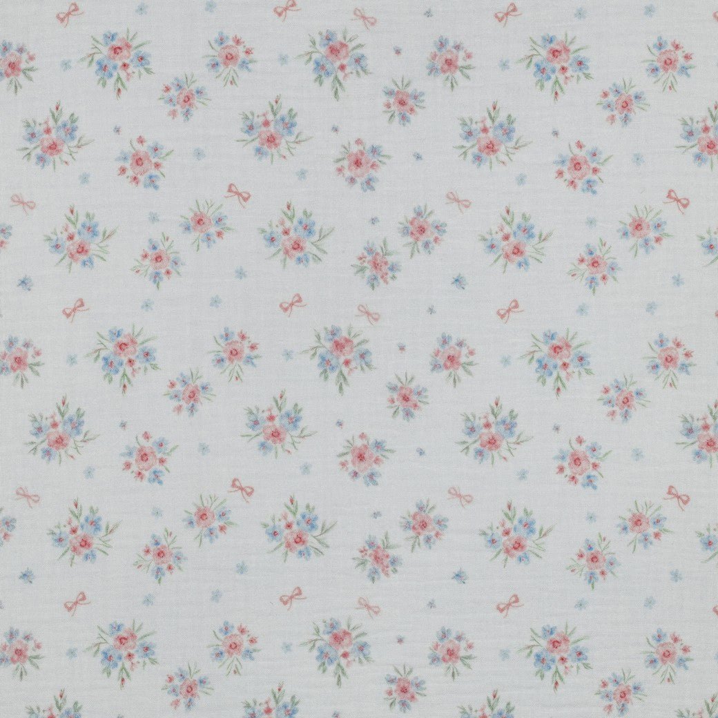 Image de mousseline - petites fleurs et rubans 120 g/m² – disponible chez Šarlotes audumi