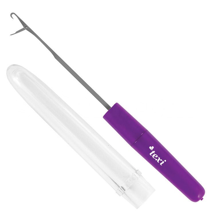 Accessory for threading overlock seams and securing knits