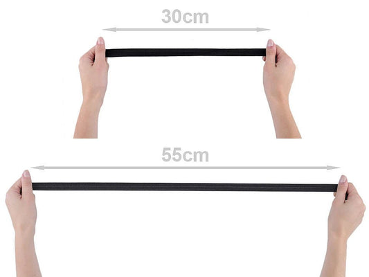 Fold-over elastic 1.8 cm white – available online at Charlotte's Fabrics