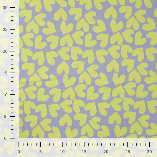 Peldkostīmu likras audums - sirsninas uz dūmakaini lillā 220 g/m² | UPF 50+