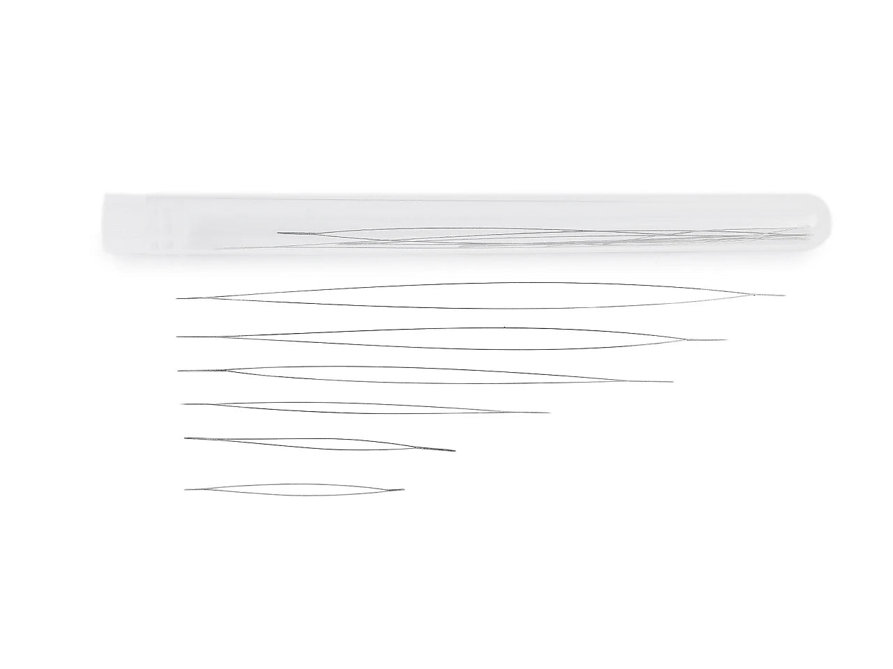 Set d'aiguilles à perles à gros chas (6 pcs) – disponible chez Šarlotes audumi