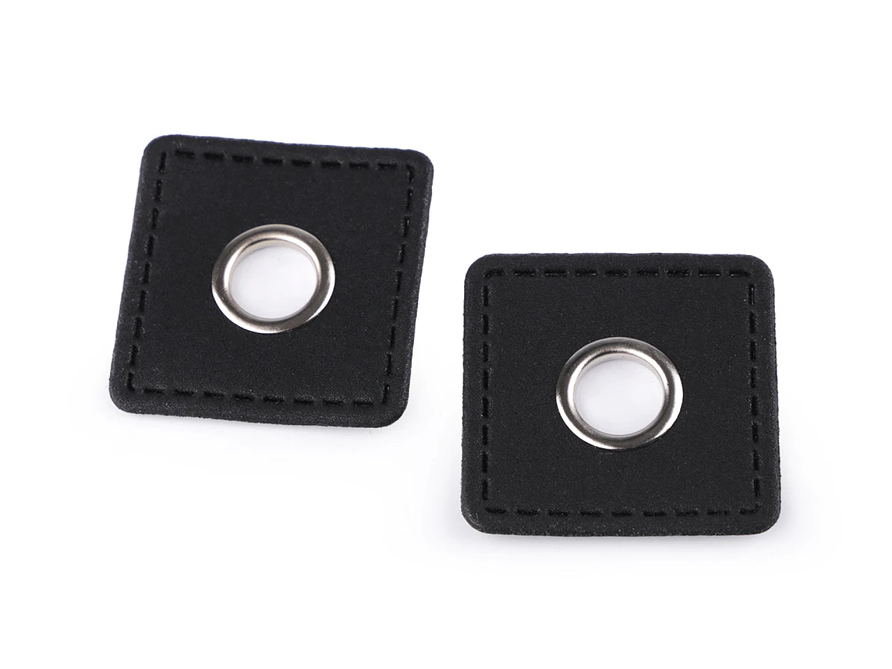 Œillets à coudre Luversi Ø10 mm 35 x 35 mm - noirs (lot de 4)