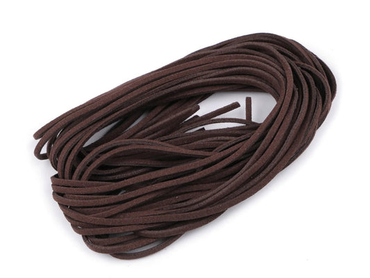 Image of 3 mm flat faux leather cord – for jewelry and crafts – available online at Šarlotes audumi