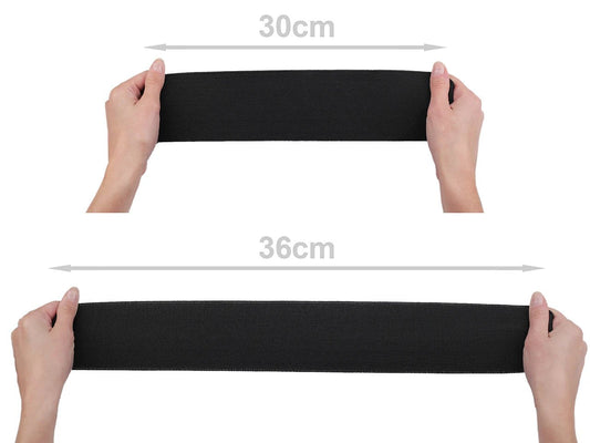Image de bande élastique plate noire de 8 cm – disponible en ligne chez Šarlotes audumi