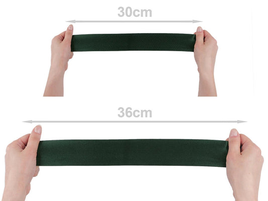 Flat satin elastic 5 cm - grey