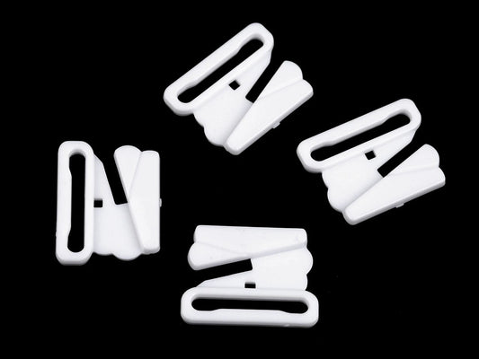 Plastic clip fastener - 25 mm - white (10-pack)