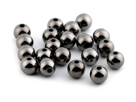 Perles en plastique à effet métallisé Ø8 mm 20 g| de différentes teintes