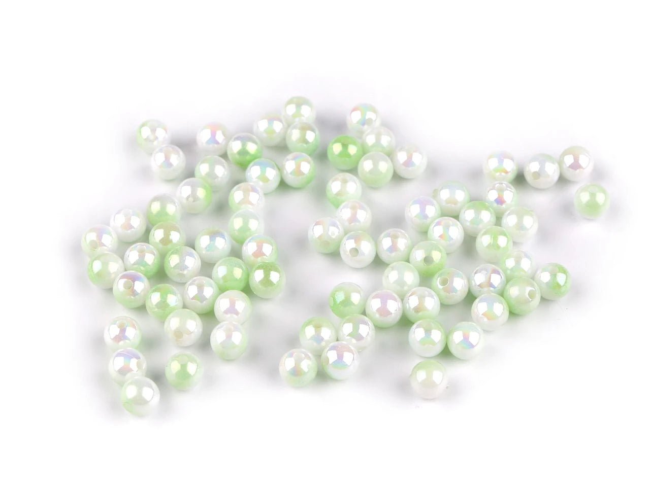 Image de perles en plastique à effet nacré Ø8 mm 20 g | nuances variées – disponible chez Šarlotes audumi