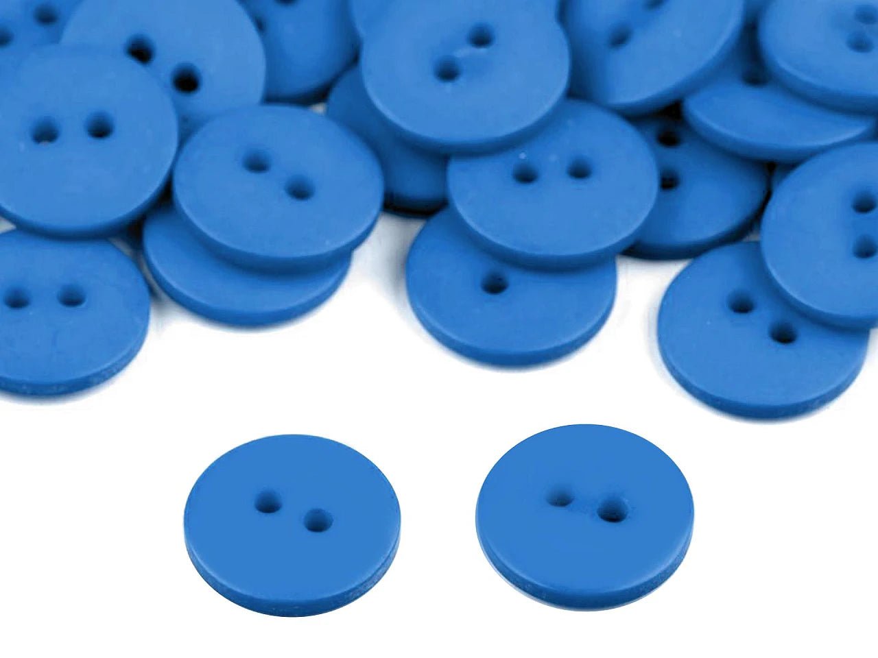 Boutons en plastique 15 mm - bleu cobalt