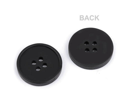 Boutons en plastique 15 mm - noirs