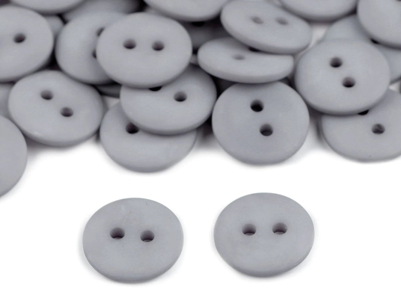 Boutons en plastique 15 mm - gris