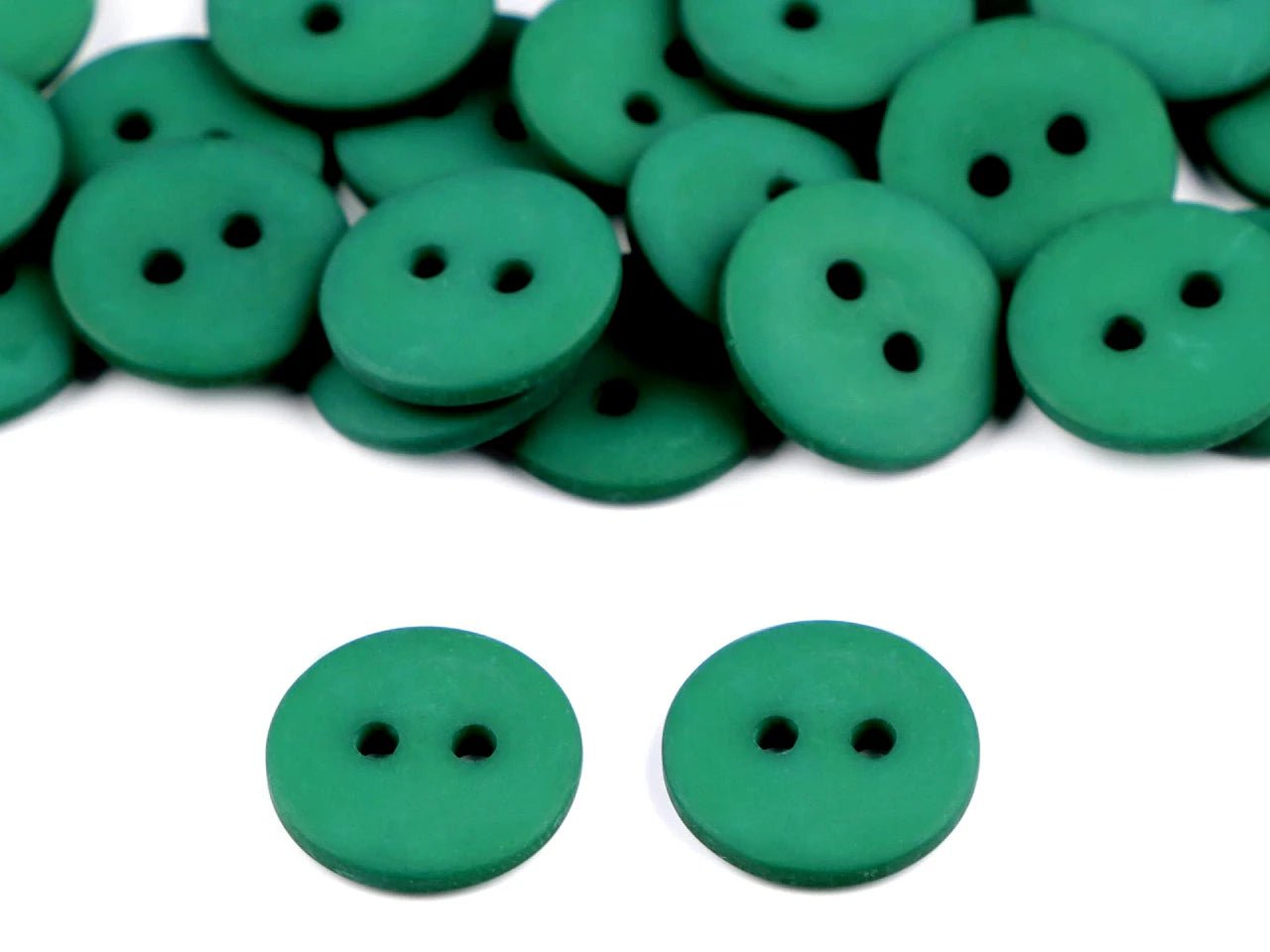 Boutons en plastique 15 mm - verts