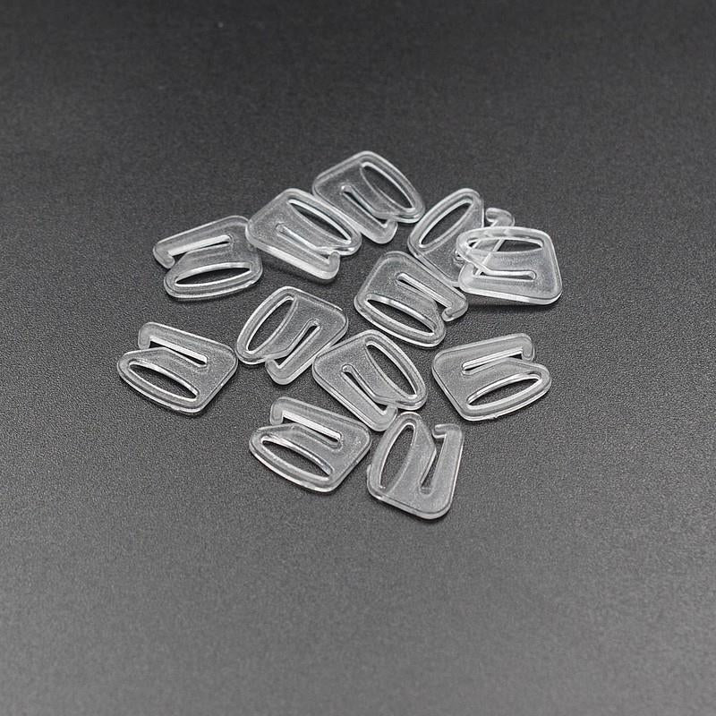 Plastic adjuster - laundry hook 12 mm - transparent (2 pc pack)