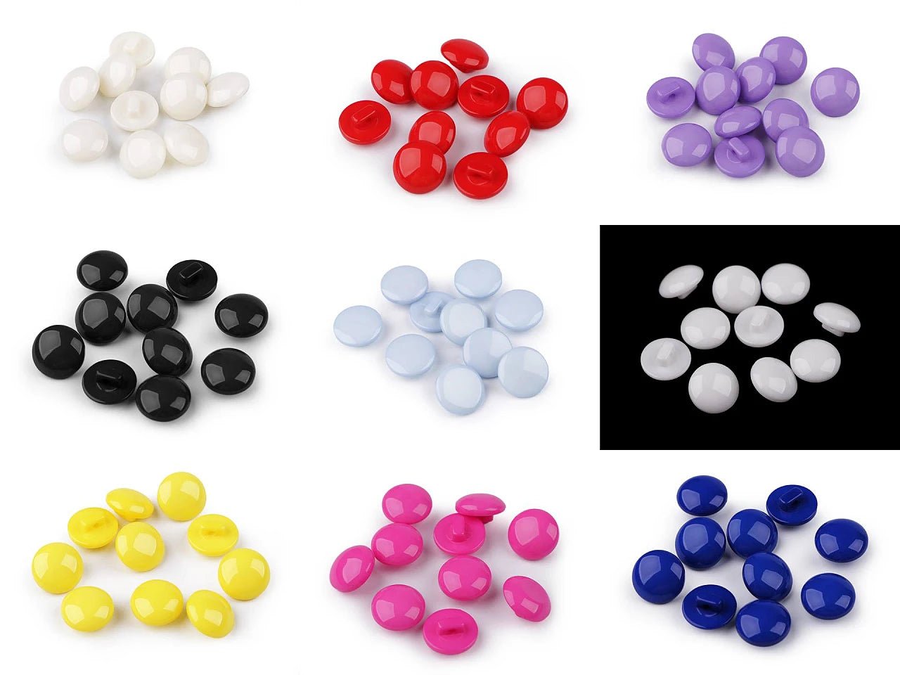 Shank buttons 12.5 mm - white