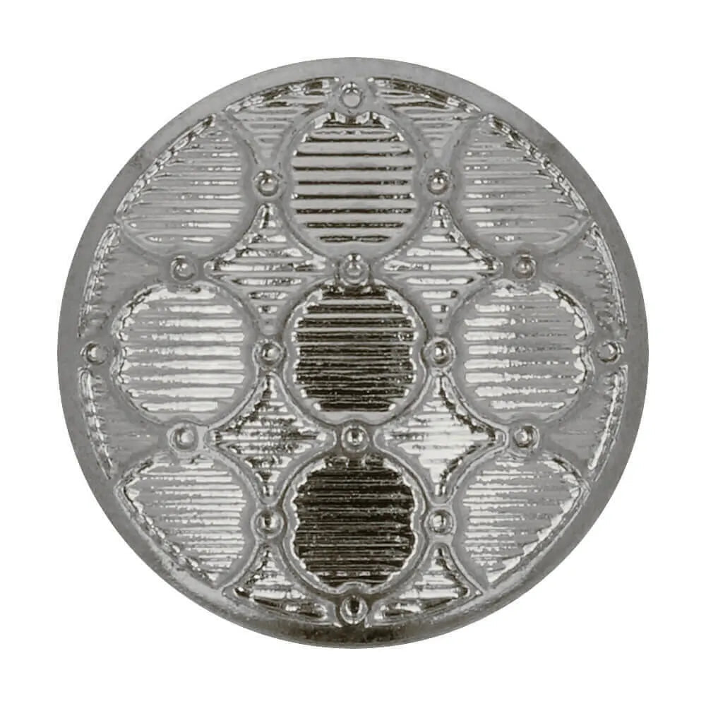 Image of a 15 mm shank button - silver – available at Šarlotes audumi