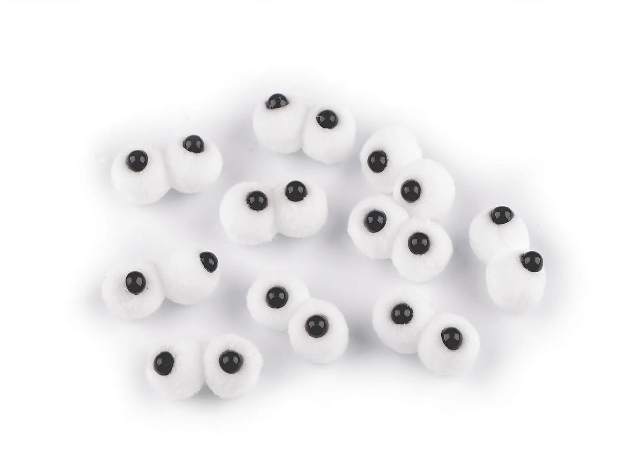 Attēls ar Pomponu acis rotaļlietām 15 × 30 mm – pieejams Šarlotes audumi