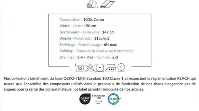 Tissu premium 100 % coton - petites pommes 115 g/m² (Copy)