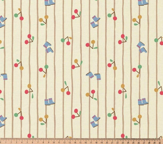 Attēls ar Premium 100% kokvilnas audums - rotaļīgs pavasara raksts 115 g/m² – pieejams Šarlotes audumi