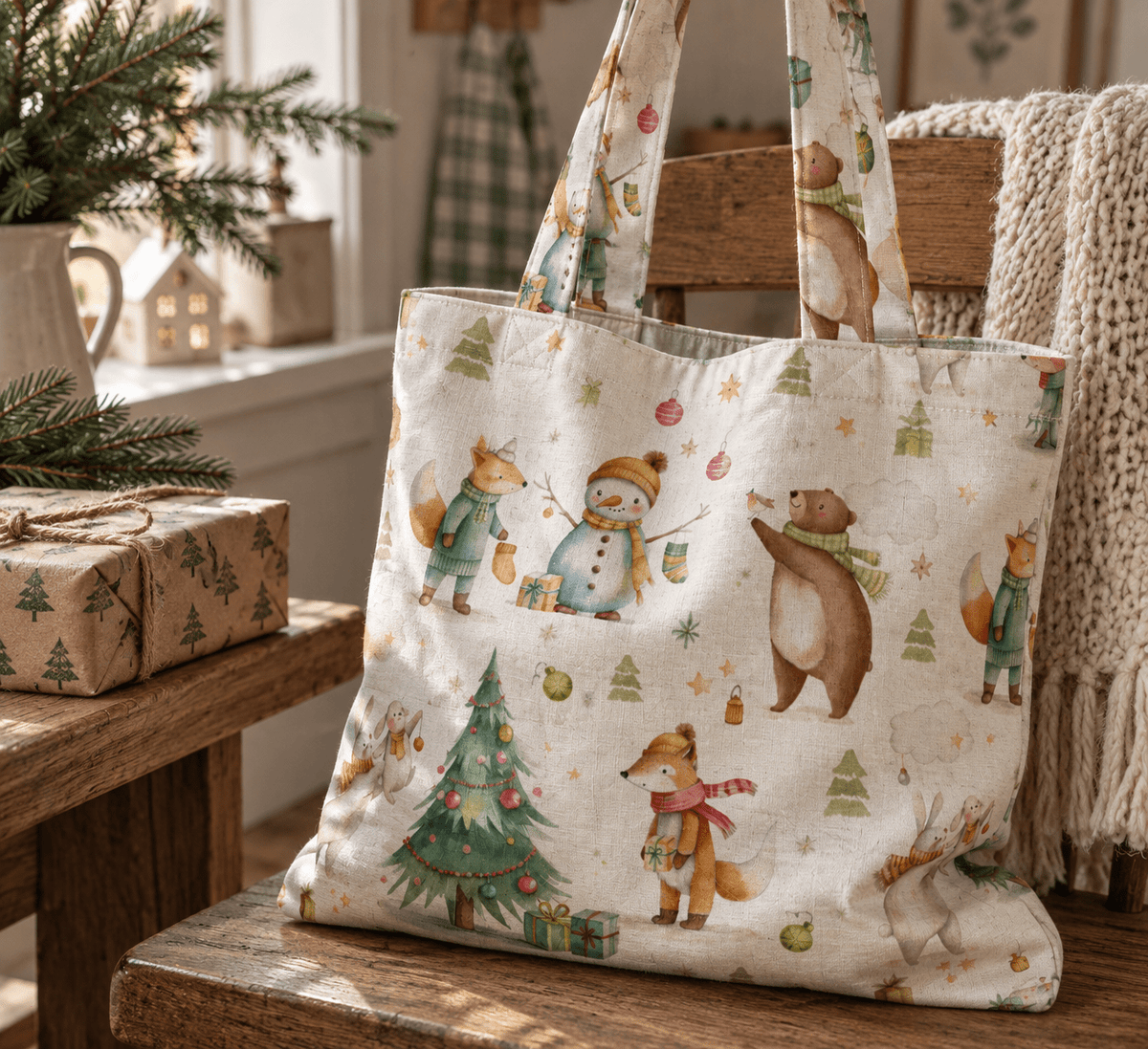 Image with Premium 100% cotton fabric - Celebration in the Forest – available online at Šarlotes audumi