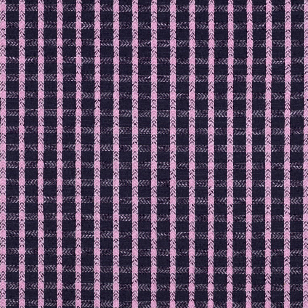 Image with Premium 100% cotton fabric, blue and pink plaid - available online at Šarlotes audumi
