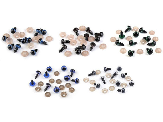 Toy eyes Ø12 mm - white (pack of 5 pairs)