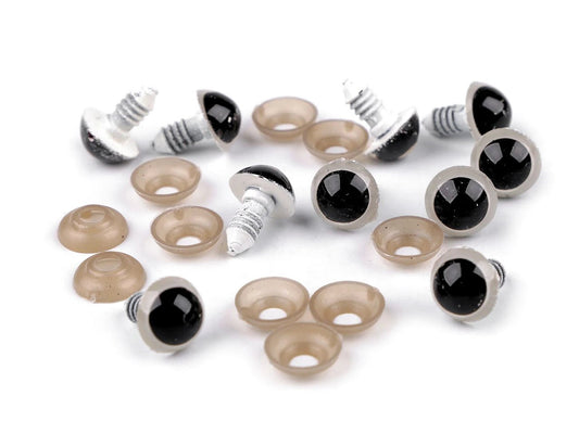 Toy eyes Ø14 mm white (5 pairs per pack)