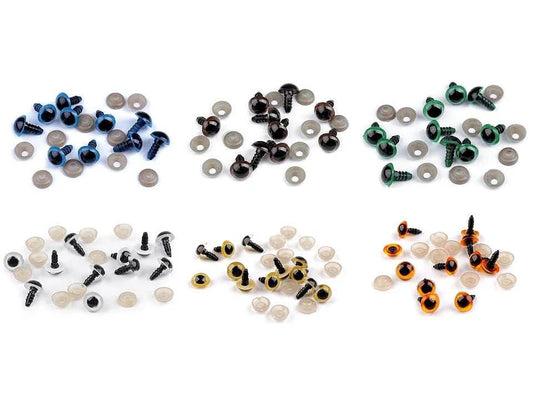 Toy eyes Ø14 mm-green (5 pairs per pack)