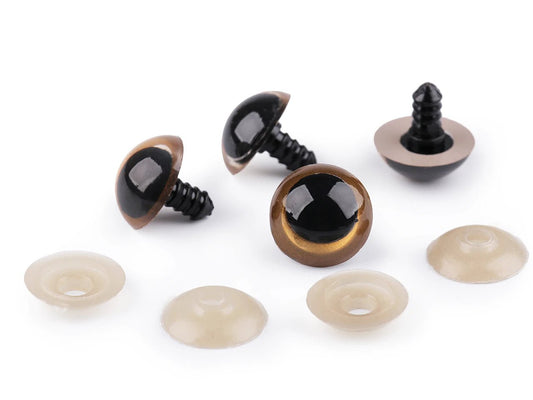 Toy eyes Ø20 mm light brown (4 pairs per pack)