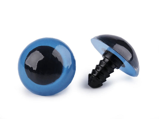 Toy eyes Ø20 mm blue (4 pairs per pack)