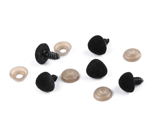Toy nose 14x15 mm, black (5 pcs per pack)