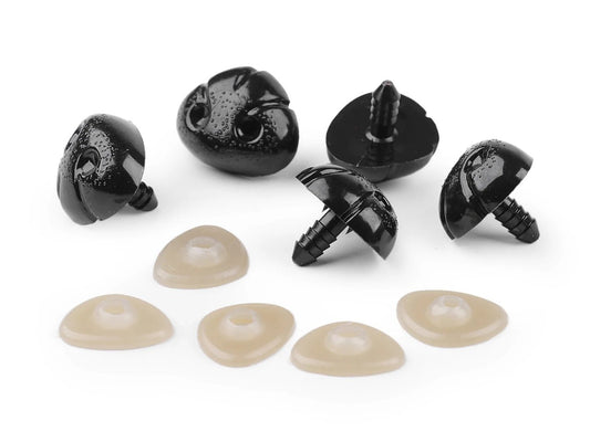toy nose 23x29 mm - black (pack of 5 pcs)