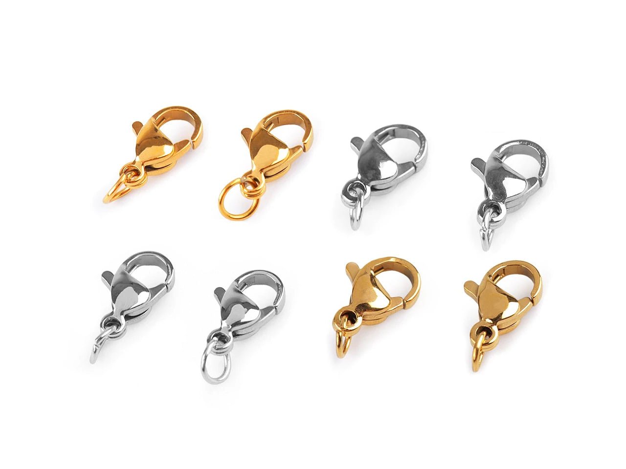 Rotaslietu karabīne ar nerūsējošā tērauda riņķi | 7×10 mm vai 7×12 mm| 2 gb.