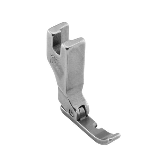 Image with industrial sewing machine foot - right side for zippers, narrow – available at Charlotte Fabrics