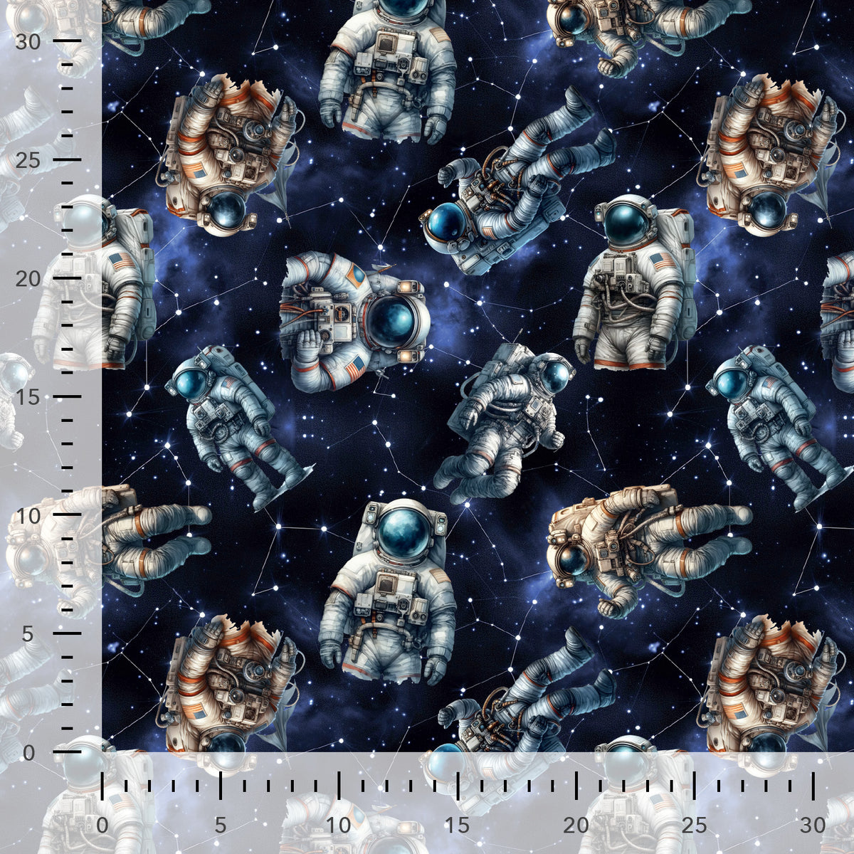 Cotton loopback knit with insulation - Astronauts in Space