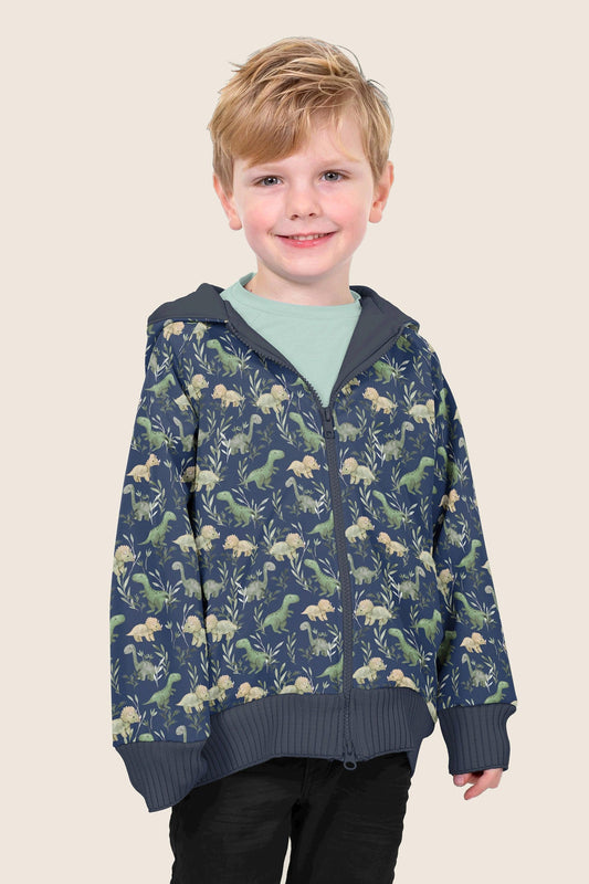 Softshell fabric - dinosaurs 310 g/m²